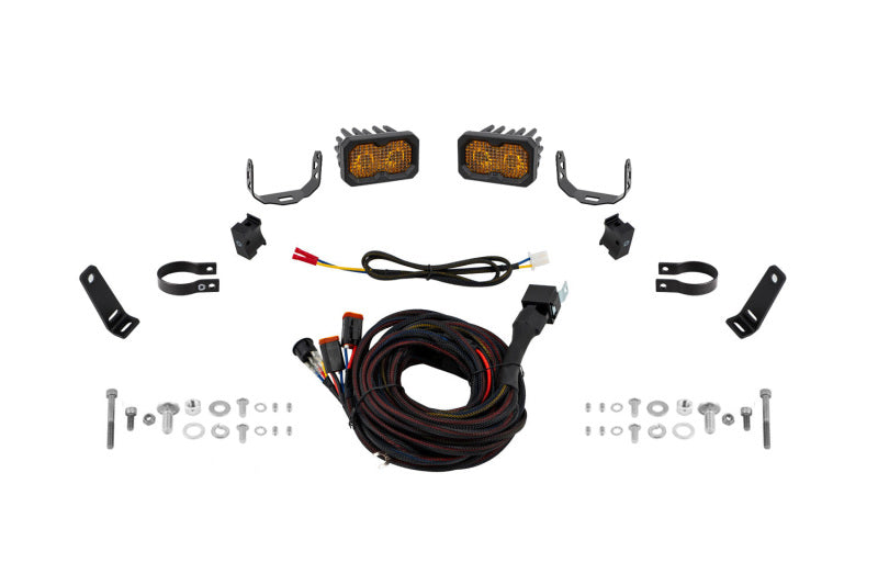 Diode Dynamics Stage Series 1 3/4 In Roll Bar Chase Light Kit SSC2 Pro - Yellow (Pair)