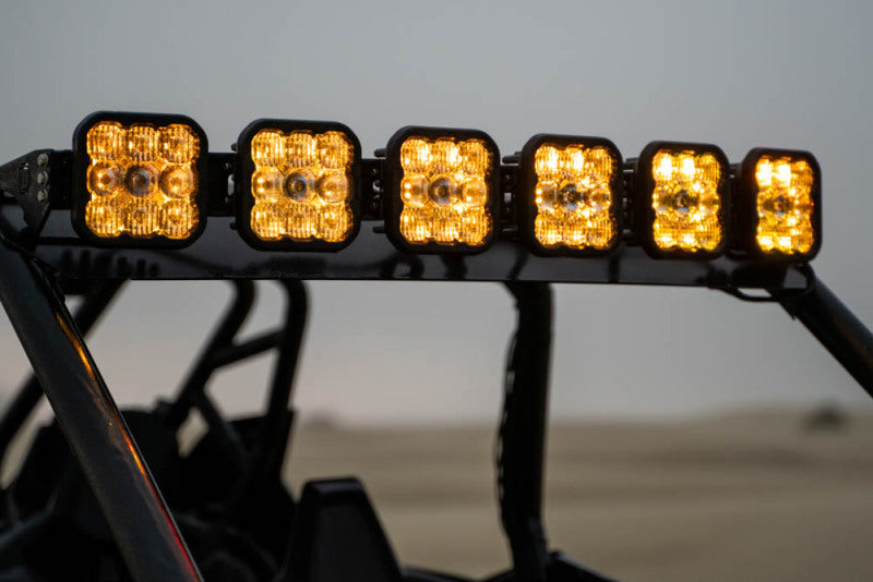 Diode Dynamics 20-Present Polaris RZR SS5 Pro CrossLink Roof - Yellow Combo Lightbar Kit