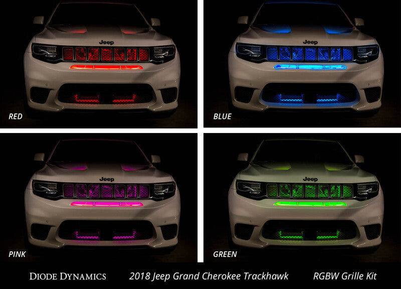 Diode Dynamics RGBW Grille Strip Kit 4pc Multicolor
