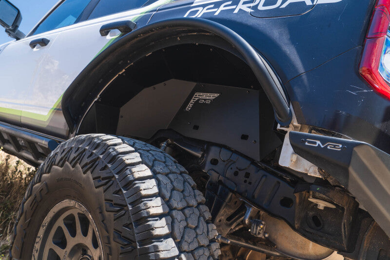 DV8 Offroad 21-25 Ford Bronco Rear Aluminum Inner Fenders - Black