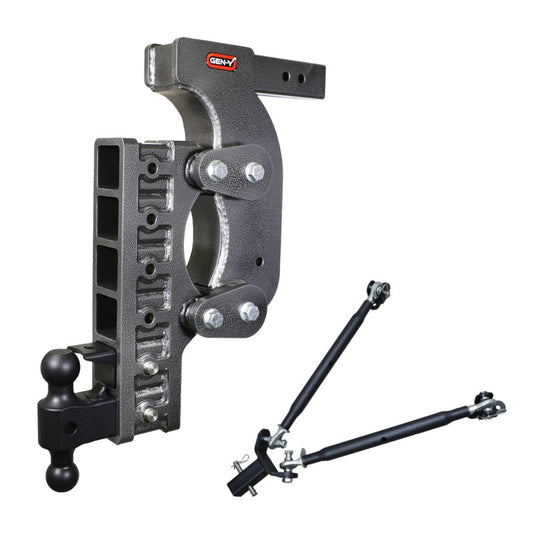 Gen-Y The Boss Torsion-Flex 2.5in Receiver 21in Drop Hitch w/Dual-Ball/Pintle Lock/Stab Kit